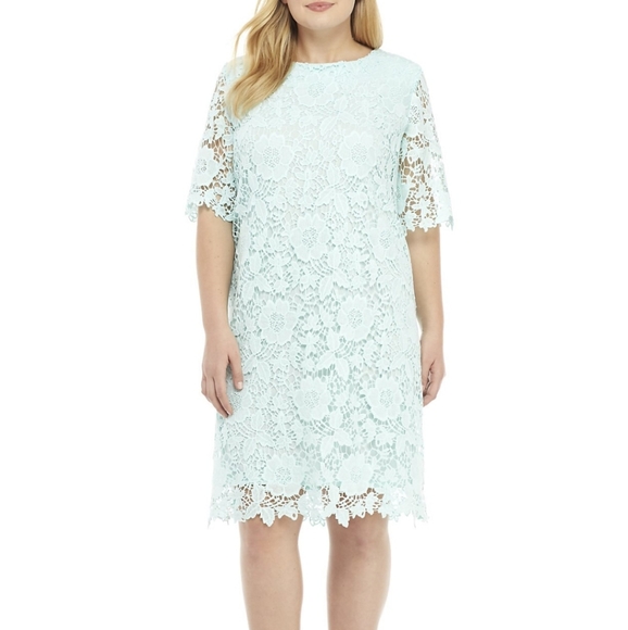 Sandra Darren Lace Dress NAVY - Picture 1 of 4